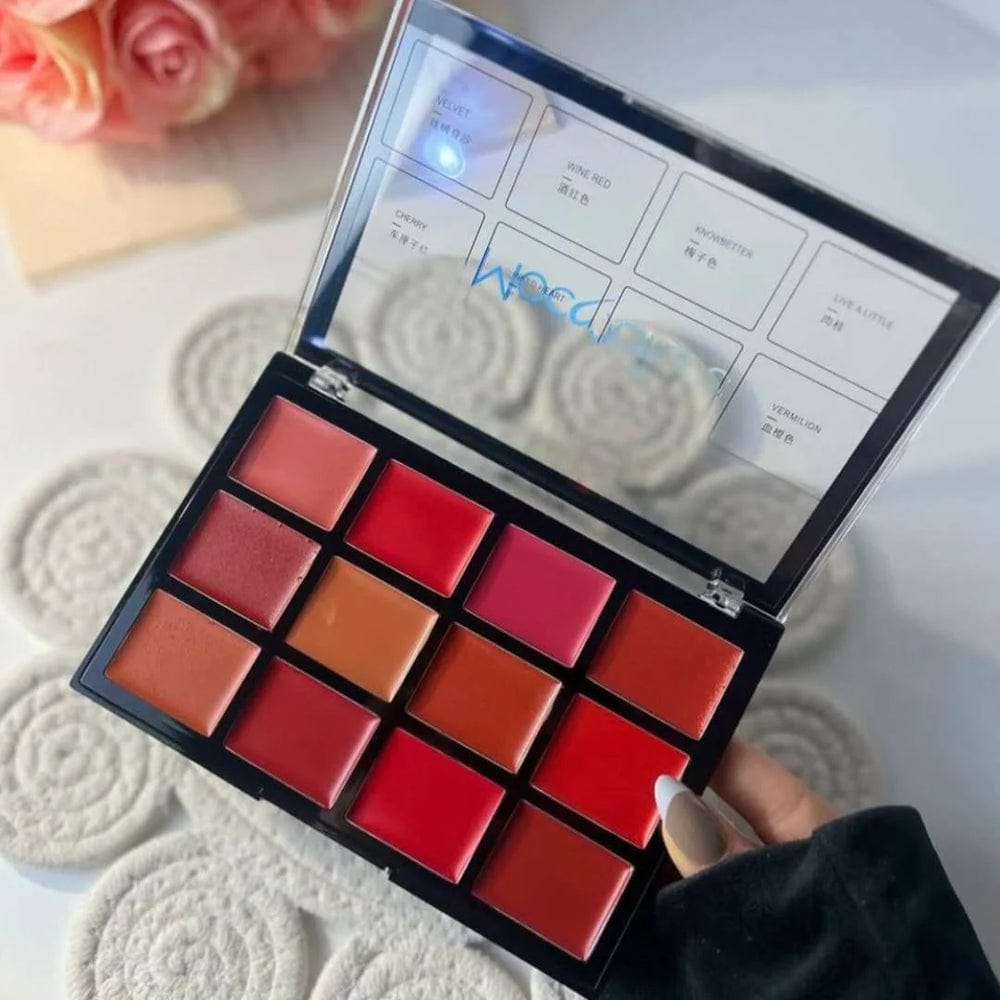 Mocallure 12-Color Lip Palette / Long-Lasting Professional Lip Kit For Every Mood