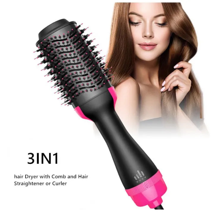 One Step 3-in-1 Hair Dryer, Straightener & Volumizer Brush, Hot Air Styler for Smooth, Shiny Hair